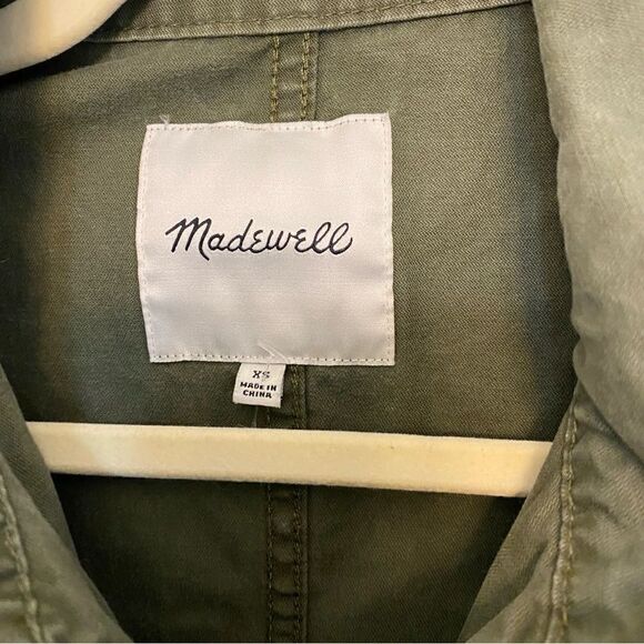 Madewell Women’s Surplus Military Cargo Utility Jacket Olive Green Size XS - Picture 3 of 8